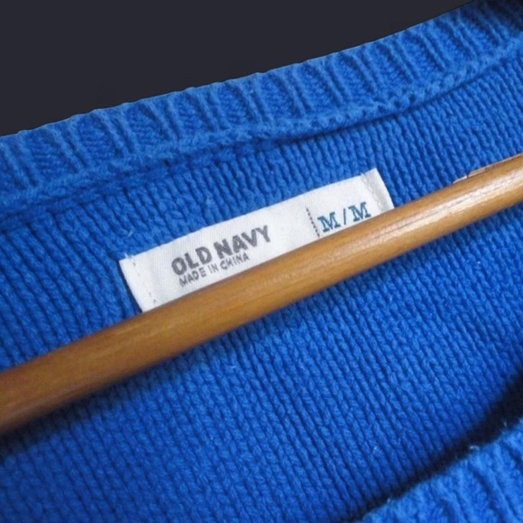 SOLD! Old Navy Blue Scoop Neck Wide Sleeves Sweater - Picture 3 of 3